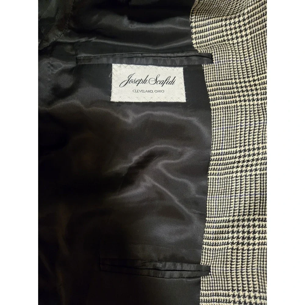 Custom Joseph Scafidi Cleveland Bespoke Blazer Sport Coat Glen Plaid Wool Read